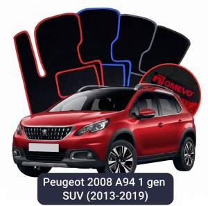 Velurové autokoberce OMEVO pro Peugeot 2008 A94 1 gen SUV (2013-2019)