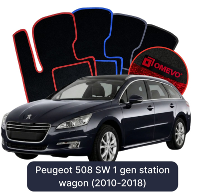 Velurové autokoberce OMEVO pro Peugeot 508 SW 1 gen Kombi (2010-2018)