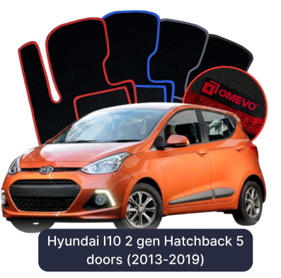 Velurové autokoberce OMEVO pro Hyundai I10 2 gen Hatchback 5 dveří (2013-2019)