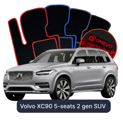 Velurové autokoberce OMEVO pro Volvo XC90 5 místný 2 gen SUV (2015-2025)