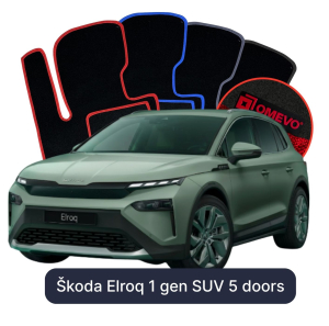 Velurové autokoberce OMEVO pro Škoda Elroq 1 gen SUV 5 dveří (2025-2025)
