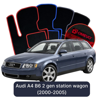 Velurové autokoberce OMEVO pro Audi A4 B6 2 gen Kombi (2000-2005)