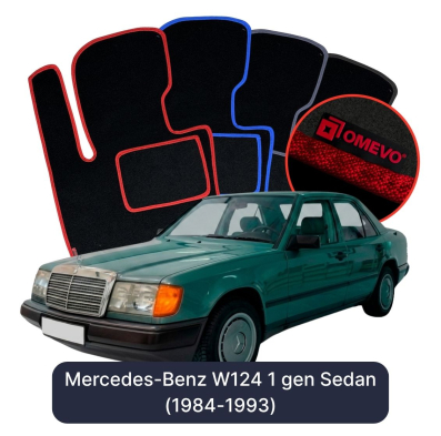 Velurové autokoberce OMEVO pro Mercedes-Benz W124 1 gen Sedan (1984-1993)