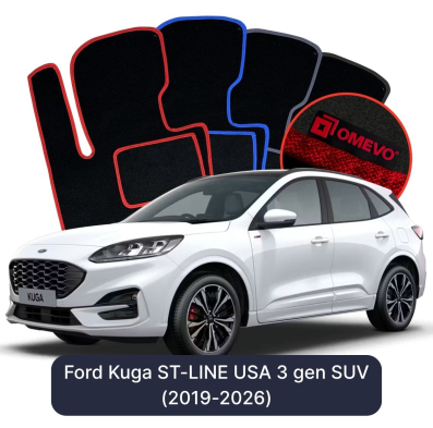 Velurové autokoberce OMEVO pro Ford Kuga ST-LINE USA 3 gen SUV (2019-2026)