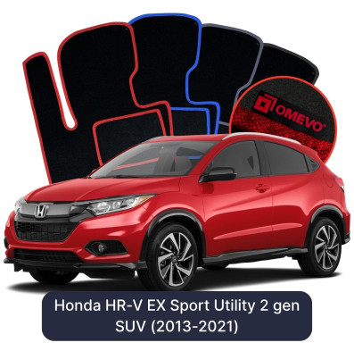 Velurové autokoberce OMEVO pro Honda HR-V EX Sport Utility 2 gen SUV (2013-2021)