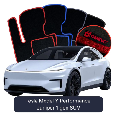 Velurové autokoberce OMEVO pro Tesla Model Y Performance Juniper  1 gen SUV (2025-2026)