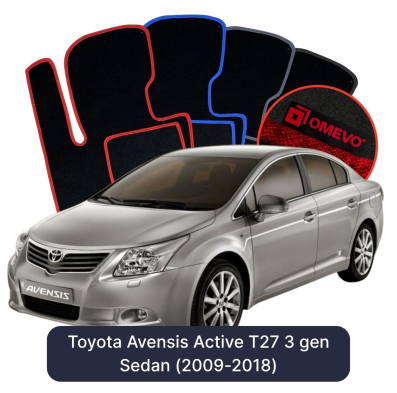 Velurové autokoberce OMEVO pro Toyota Avensis Active T27 3 gen Sedan (2009-2018)