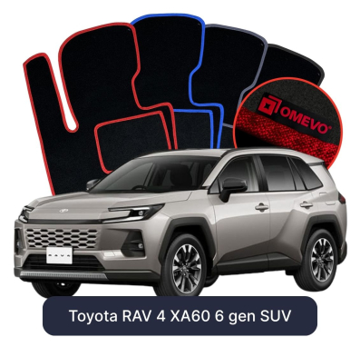 Velurové autokoberce OMEVO pro Toyota RAV 4 GR Sport XA60 6 gen SUV (2025-2026)
