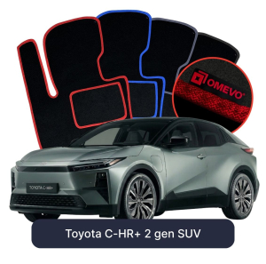Velurové autokoberce OMEVO pro Toyota C-HR+ 2 gen SUV (2023-2026)