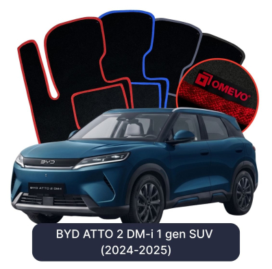 Velurové autokoberce OMEVO pro BYD ATTO2 DM-i 1 gen SUV (2024-2025)