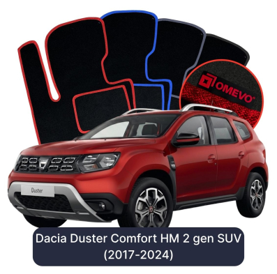 Velurové autokoberce OMEVO pro Dacia Duster Comfort HM 2 gen SUV (2017-2024)