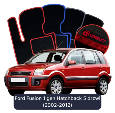Velurové autokoberce OMEVO pro Ford Fusion 1 gen Hatchback 5 dveří (2002-2012)