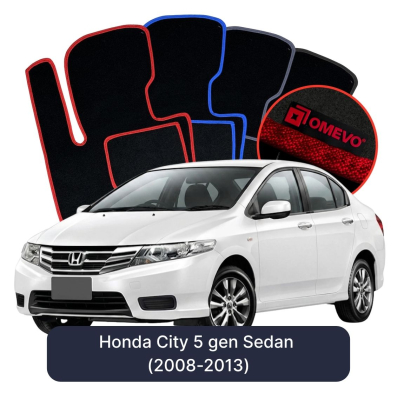 Velurové autokoberce OMEVO pro Honda City 5 gen Sedan (2008-2013)