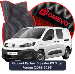 OMEVO 5D Pro Koberečky do Peugeot Partner 5 místný K9 3 gen Dodávka (2018-2026)