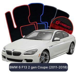 Velurové autokoberce OMEVO pro BMW 6 F13 2 gen Kupé (2011-2018)