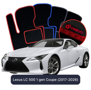 Velurové autokoberce OMEVO pro Lexus LC 500 1 gen Kupé (2017-2025)