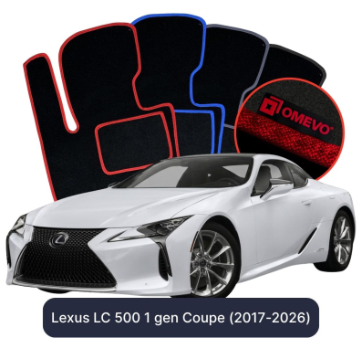 Velurové autokoberce OMEVO pro Lexus LC 500 1 gen Kupé (2017-2025)