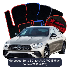 Velurové autokoberce OMEVO pro Mercedes-Benz Třídy E AMG W213 5 gen Sedan (2016-2023)
