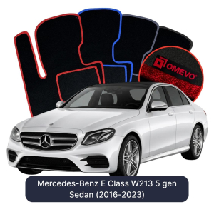 Velurové autokoberce OMEVO pro Mercedes-Benz E Třída W213 5 gen Sedan (2016-2023)