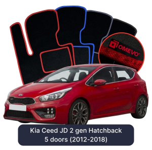 Velurové autokoberce OMEVO pro Kia Ceed JD 2 gen Hatchback 5 dveří (2012-2018)