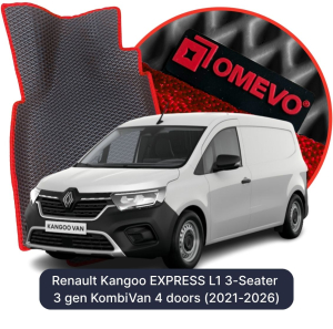 OMEVO 5D Pro Koberečky do Renault Kangoo EXPRESS L2 3 mista 3 gen KombiVan 4 dvere (2021-2026)
