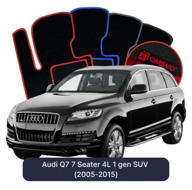 Velurové autokoberce OMEVO pro Audi Q7 7 místný 4L 1 gen SUV (2005-2015)