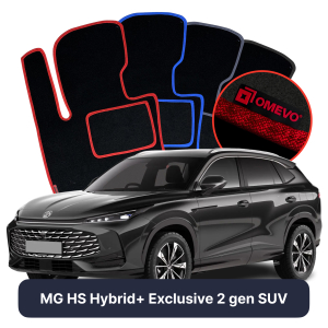 Velurové autokoberce OMEVO pro MG HS Hybrid+ Exclusive 2 gen SUV (2024-2025)