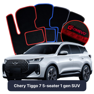 Velurové autokoberce OMEVO pro Chery Tiggo 7 5 místný 1 gen SUV (2023-2025)