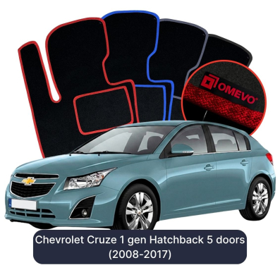 Velurové autokoberce OMEVO pro Chevrolet Cruze 1 gen Hatchback 5 dveří (2008-2017)