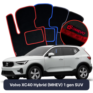 Velurové autokoberce OMEVO pro Volvo XC40 Hybridní (MHEV) 1 gen SUV (2017-2025)