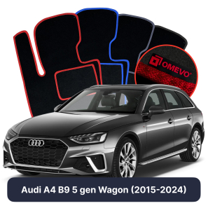 Velurové autokoberce OMEVO pro Audi A4 B9 5 gen Kombi (2015-2024)