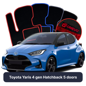 Velurové autokoberce OMEVO pro Toyota Yaris 4 gen Hatchback 5 dveří (2020-2025)