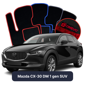 Velurové autokoberce OMEVO pro Mazda CX-30 DM 1 gen SUV (2019-2025)