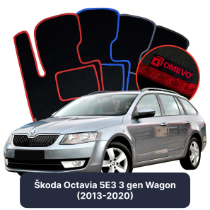 Velurové autokoberce OMEVO pro Škoda Octavia 5E3 3 gen Kombi (2013-2020)