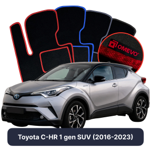 Velurové autokoberce OMEVO pro Toyota C-HR 1 gen SUV (2016-2023)