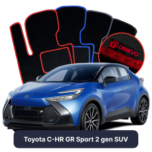 Velurové autokoberce OMEVO pro Toyota C-HR GR Sport 2 gen SUV (2023-2025)