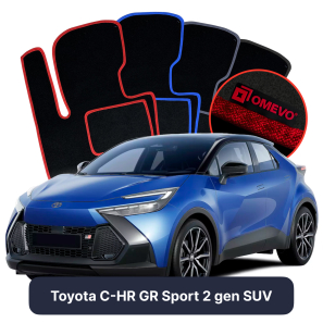 Velurové autokoberce OMEVO pro Toyota C-HR GR Sport 2 gen SUV (2023-2025)