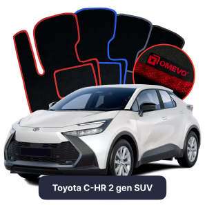 Velurové autokoberce OMEVO pro Toyota C-HR 2 gen SUV (2023-2025)