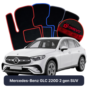 Velurové autokoberce OMEVO pro Mercedes-Benz GLC 220D 2 gen SUV (2022-2025)