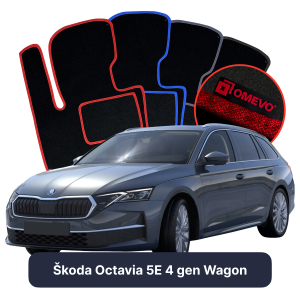 Velurové autokoberce OMEVO pro Škoda Octavia 5E 4 gen Kombi (2019-2025)
