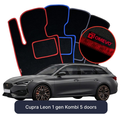 Velurové autokoberce OMEVO pro Cupra Leon 1 gen Kombi 5 dveří (2020–2025)