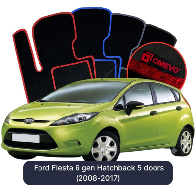 Velurové autokoberce OMEVO pro Ford Fiesta 6 gen Hatchback 5 dveří (2008-2017)