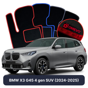 Velurové autokoberce OMEVO pro BMW X3 G45 4 gen SUV (2024-2025)