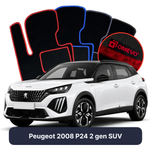 Velurové autokoberce OMEVO pro Peugeot 2008 P24 2 gen SUV (2019-2025)