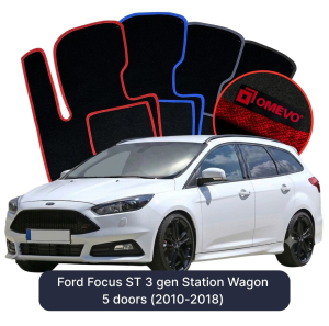 Velurové autokoberce OMEVO pro Ford Focus ST 3 gen Kombi 5 dveří (2010-2018)