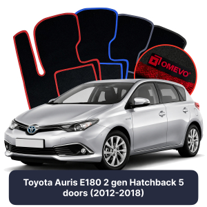 Velurové autokoberce OMEVO pro Toyota Auris E180 2 gen Hatchback 5 dveří (2012-2018)