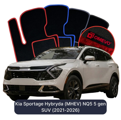 Velurové autokoberce OMEVO pro Kia Sportage Hybryda (MHEV) NQ5 5 gen SUV (2021-2025)