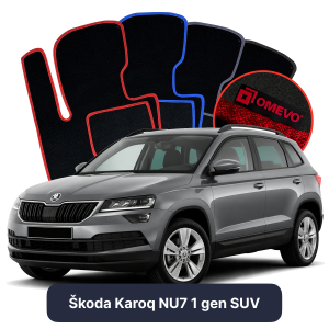 Velurové autokoberce OMEVO pro Škoda Karoq NU7 1 gen SUV (2017-2025)