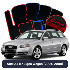 Velurové autokoberce OMEVO pro Audi A4 B7 3 gen Kombi (2004-2009)