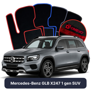 Velurové autokoberce OMEVO pro Mercedes-Benz GLB X247 1 gen SUV (2019-2025)